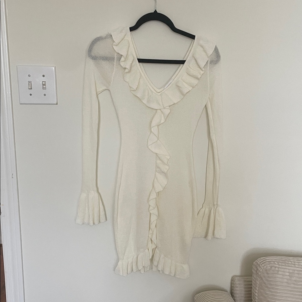 MESHKI Ruffle Knit Dress - Picture 3 of 7